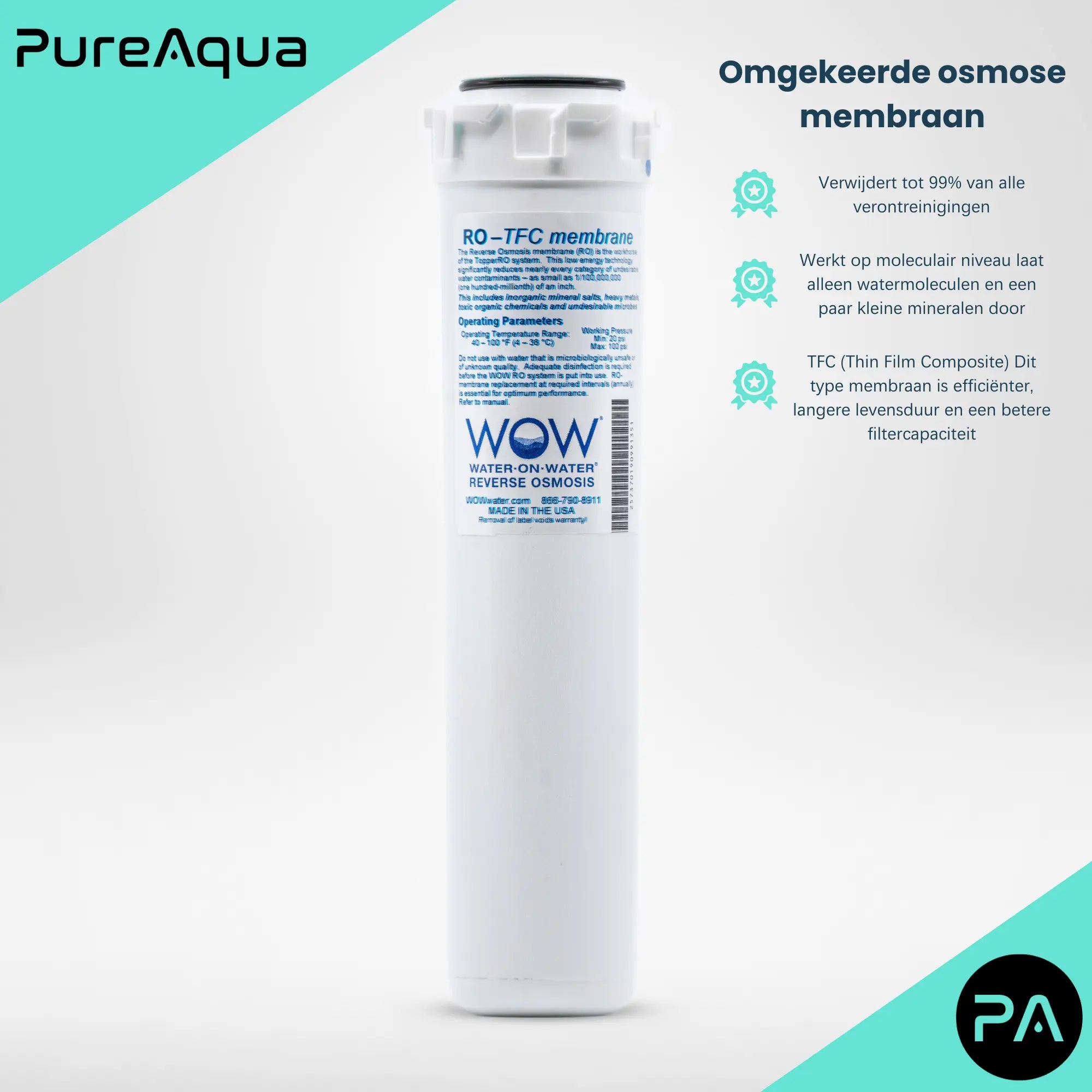 RO | Omgekeerde osmose membraan filter voor kantoren